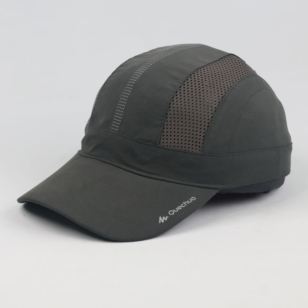 Thrifted Quechua Decathlon Charcoal Breathable Trail Running Cap - Size 56-58cm