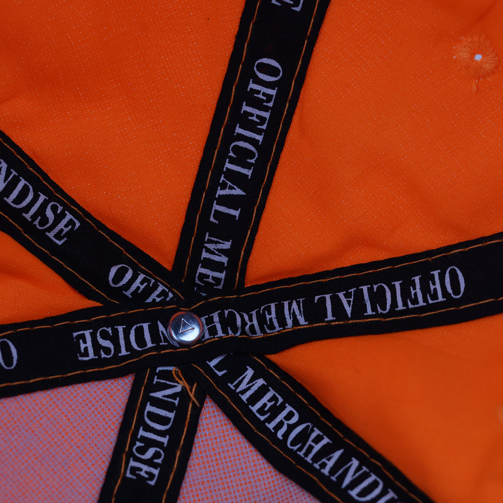 Neon Blaze Orange "Into The Wild" Camo Trim Hunting Cap
