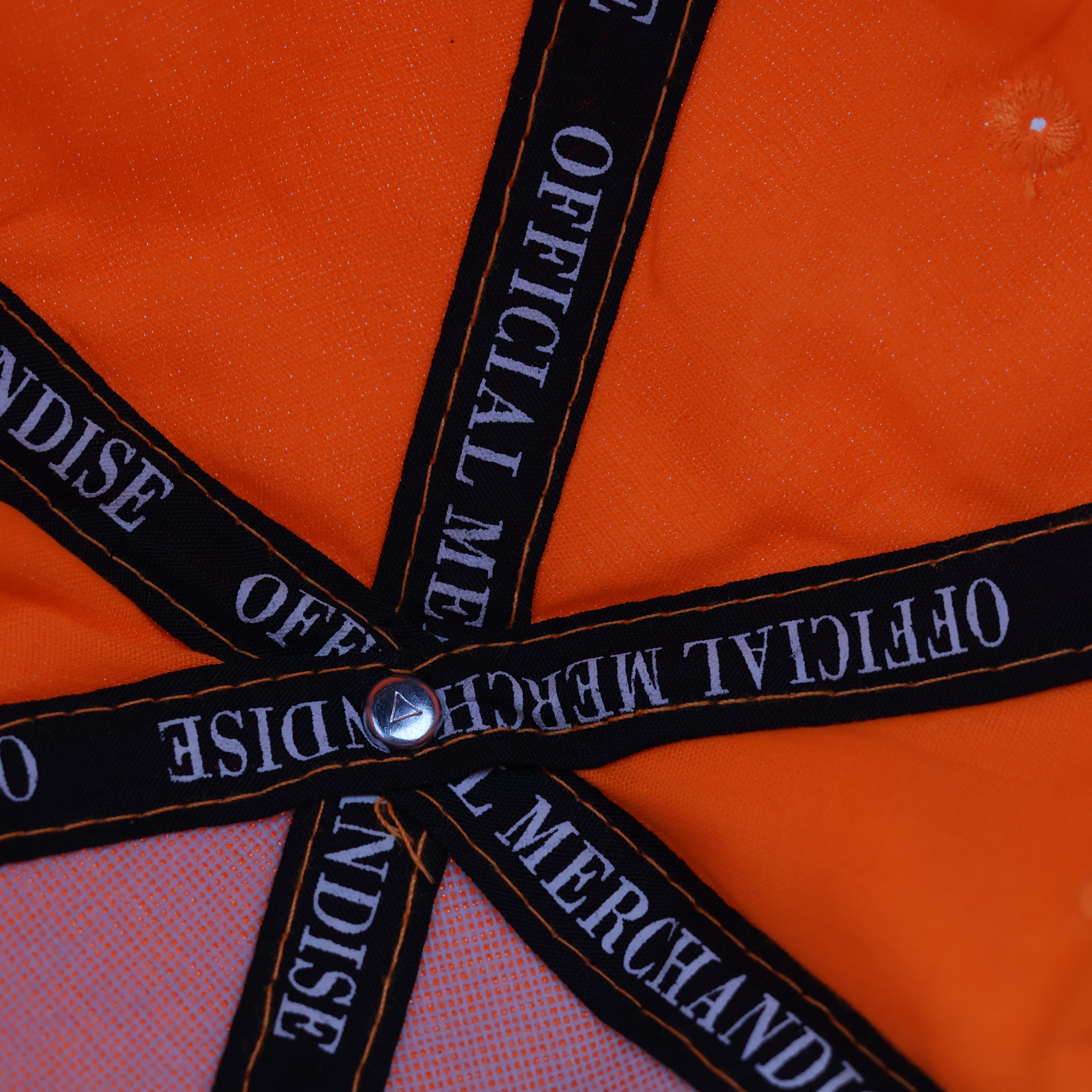 Neon Blaze Orange "Into The Wild" Camo Trim Hunting Cap