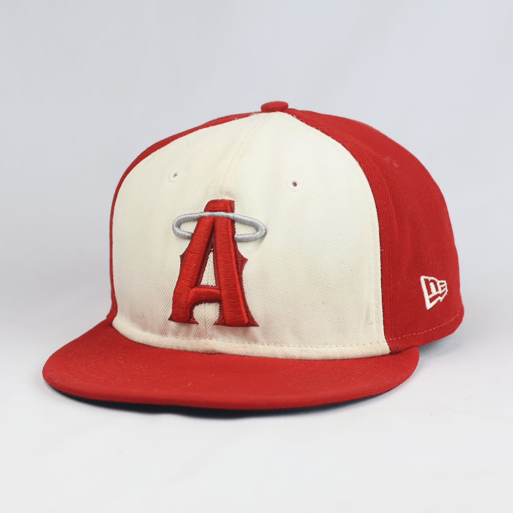 Thrifted  New Era 59FIFTY LA Angels Red Fitted Cap Size 7 5/8 (60.6 cm) | 10891