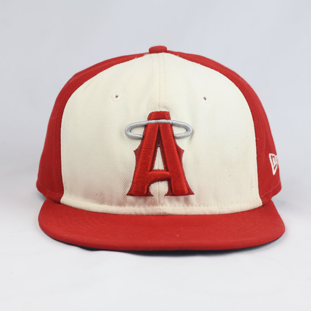 Thrifted  New Era 59FIFTY LA Angels Red Fitted Cap Size 7 5/8 (60.6 cm) | 10891