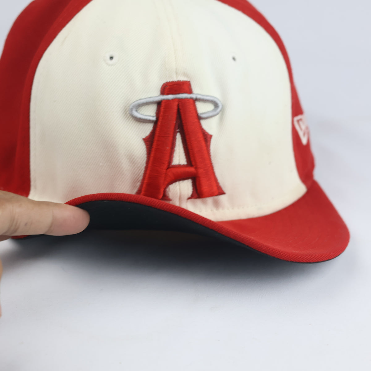 Thrifted  New Era 59FIFTY LA Angels Red Fitted Cap Size 7 5/8 (60.6 cm) | 10891
