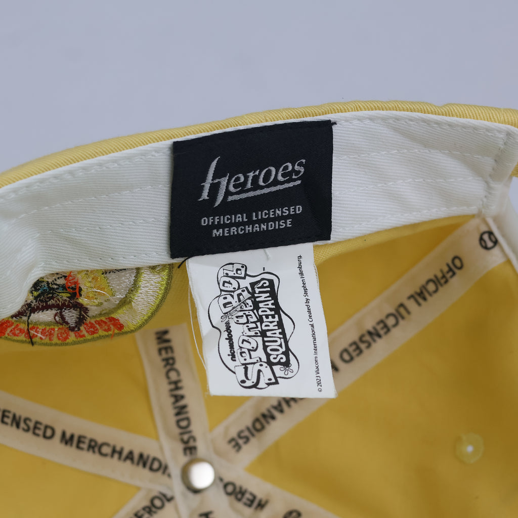 Vintage Heroes x SpongeBob SquarePants Yellow Baseball Cap - Size 58-60cm