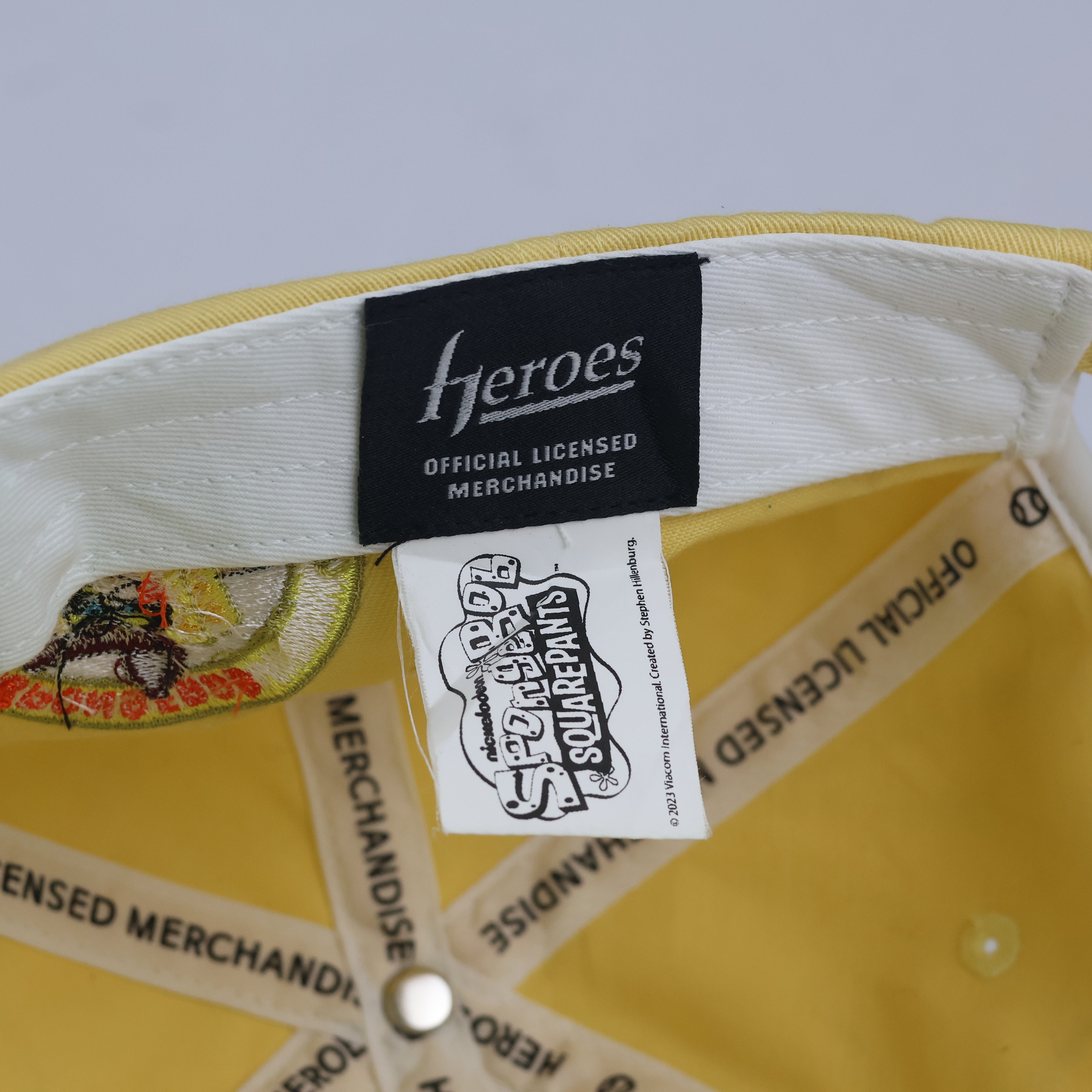 Vintage Heroes x SpongeBob SquarePants Yellow Baseball Cap - Size 58-60cm