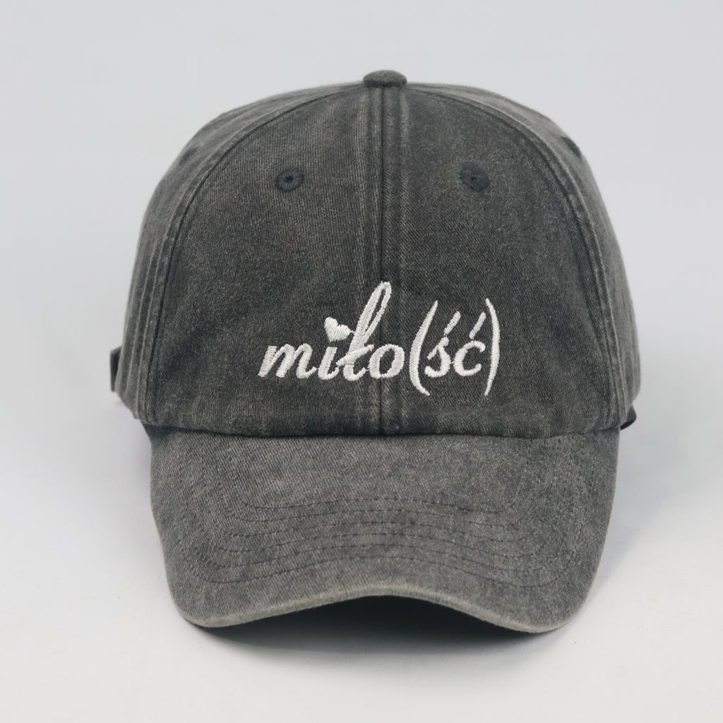 Thrifted Beechfield Faded Black Cursive Embroidered Baseball Cap - Size 57-59cm