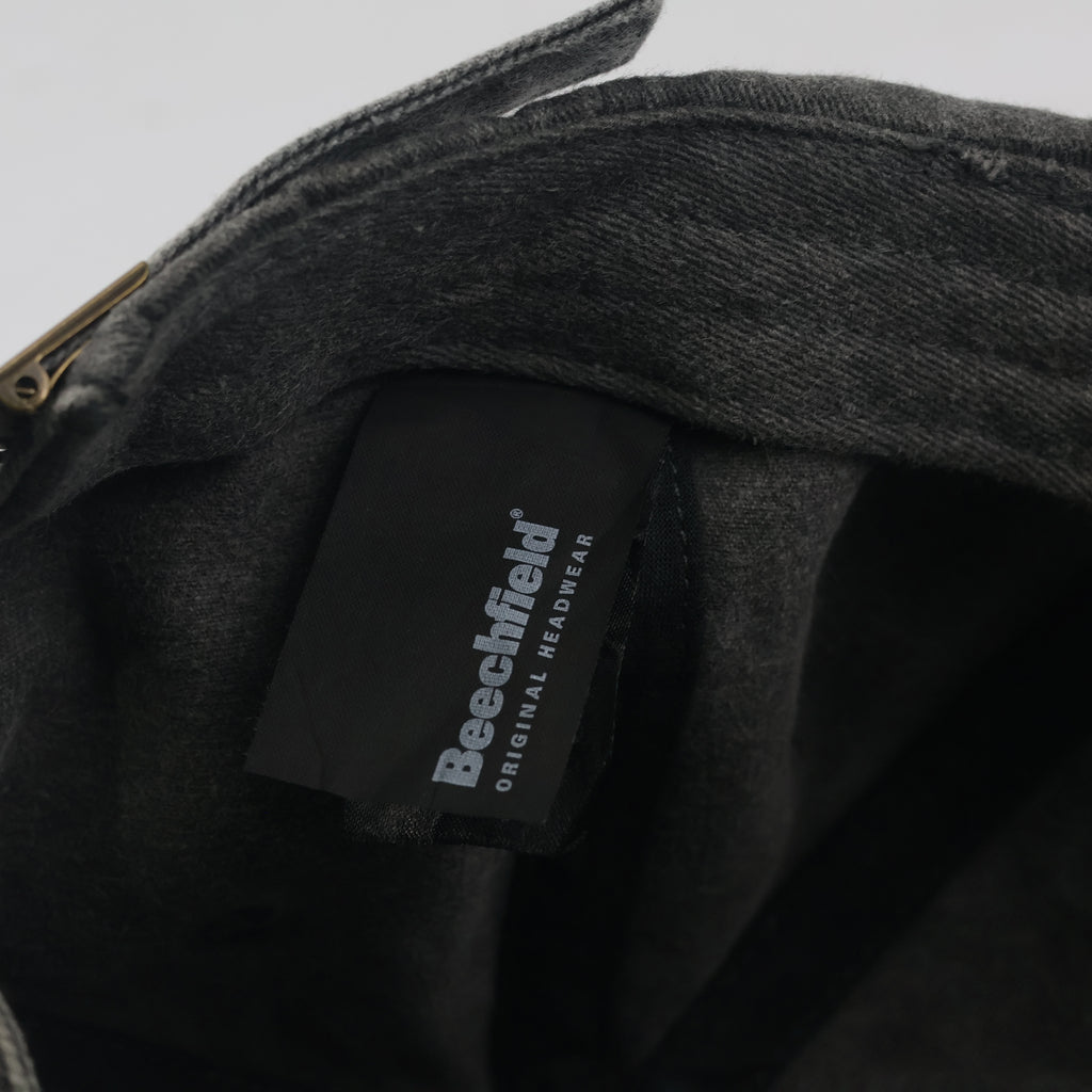 Thrifted Beechfield Faded Black Cursive Embroidered Baseball Cap - Size 57-59cm