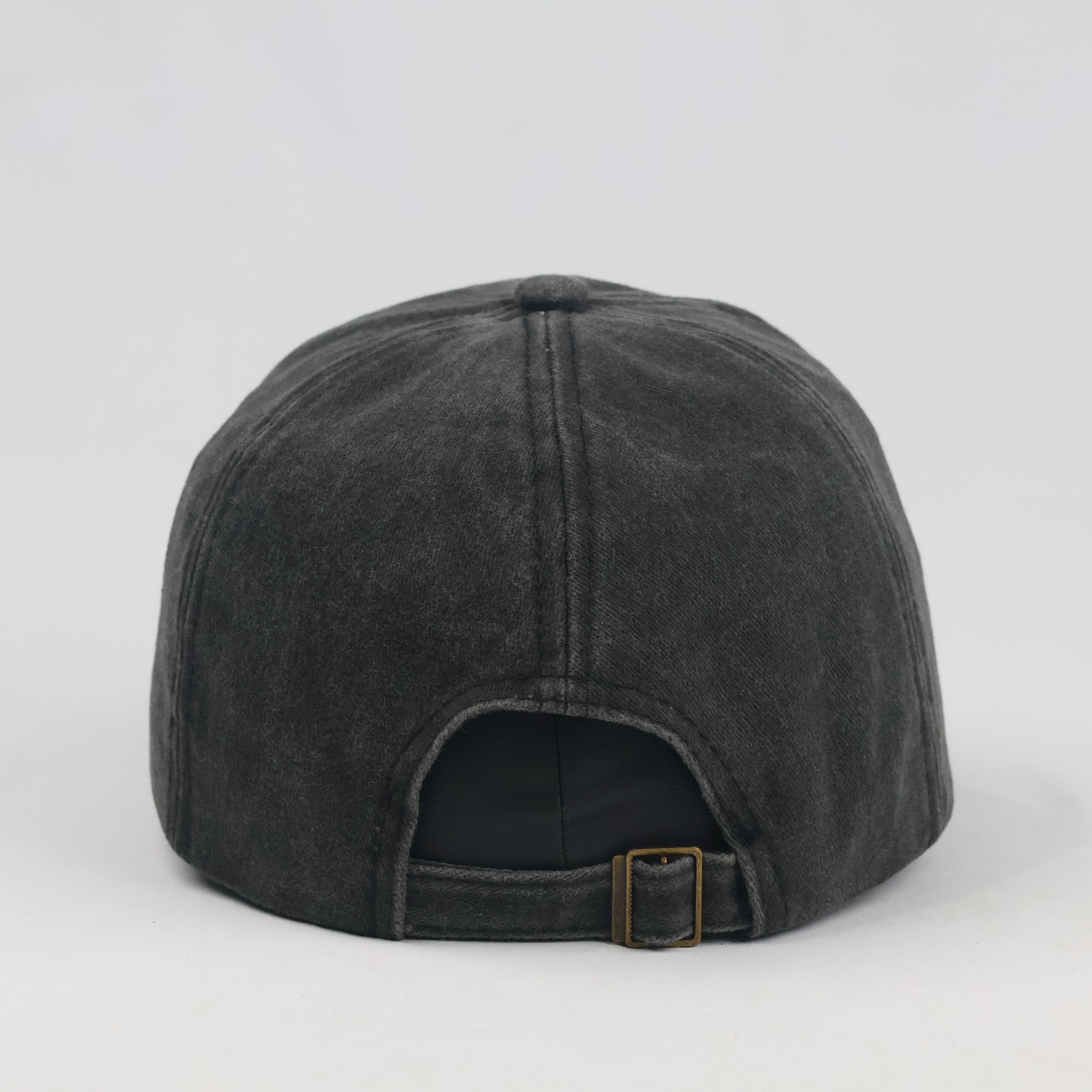 Thrifted Faded Black Acid Wash Cotton Baseball Cap - Size 57-59cm