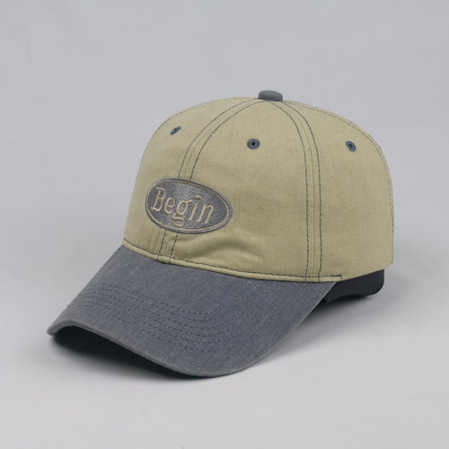 Thrifted Unbranded Two-Tone Strapback Baseball Cap - Size 56-58cm
