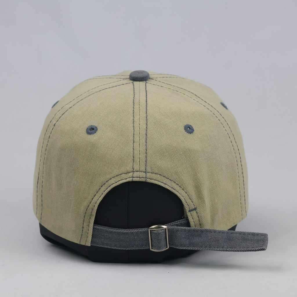 Thrifted Unbranded Two-Tone Strapback Baseball Cap - Size 56-58cm