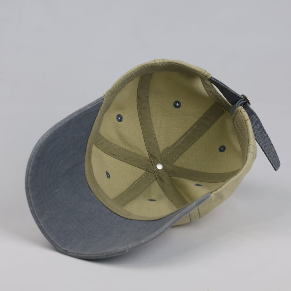 Thrifted Unbranded Two-Tone Strapback Baseball Cap - Size 56-58cm