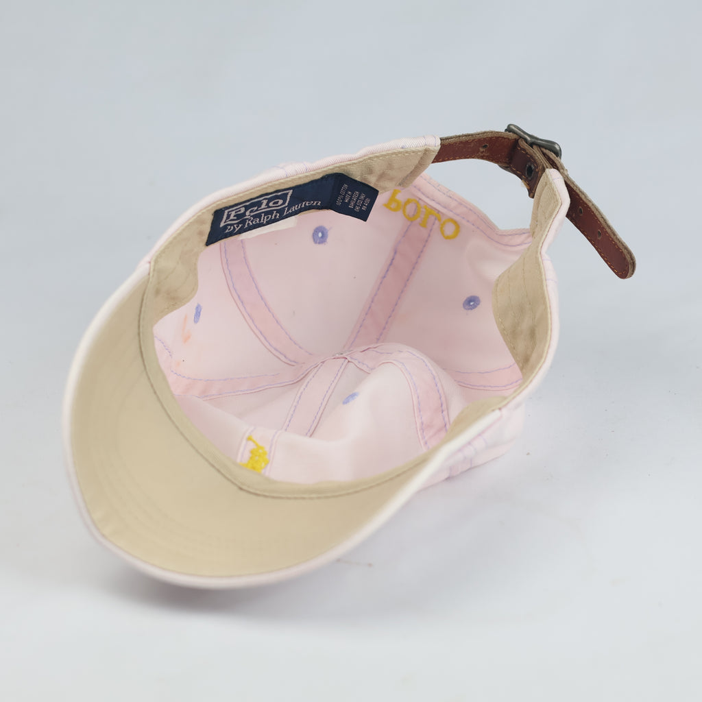 Thrifted  Polo Ralph Lauren Pink Cotton Strapback Cap (Size 57–59 cm) | 10899