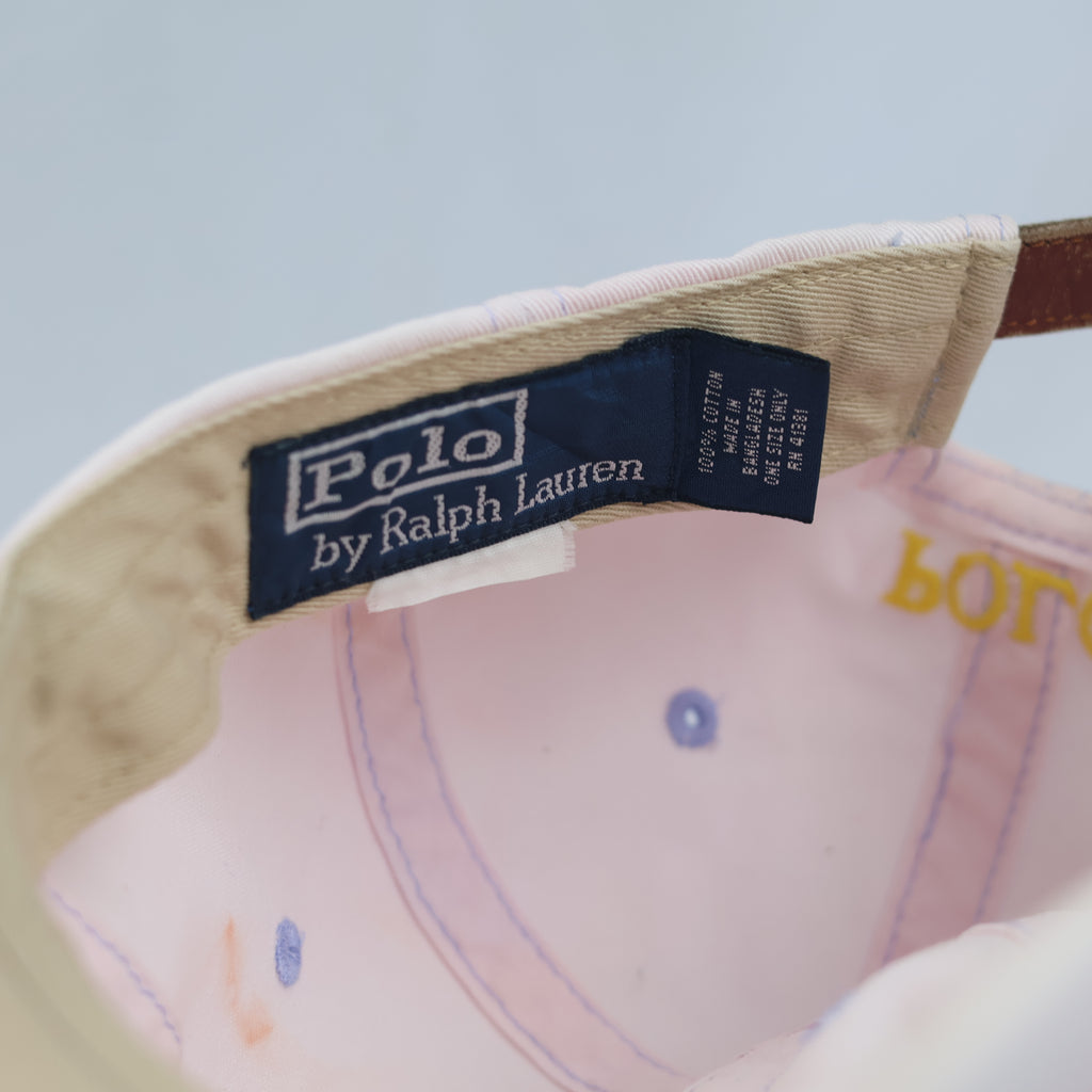 Thrifted  Polo Ralph Lauren Pink Cotton Strapback Cap (Size 57–59 cm) | 10899