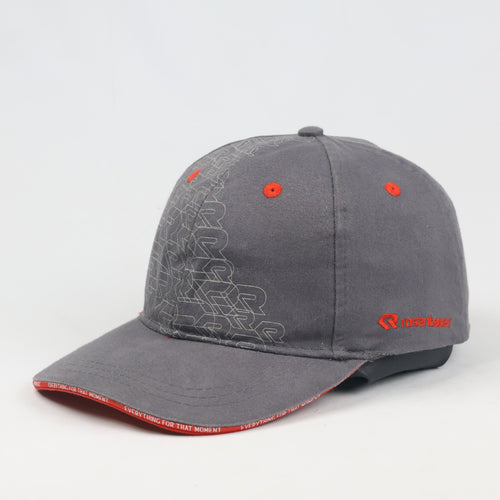 Thrifted Rosenbauer Grey & Red Graphic Patterned Baseball Hat - Size 56-58cm