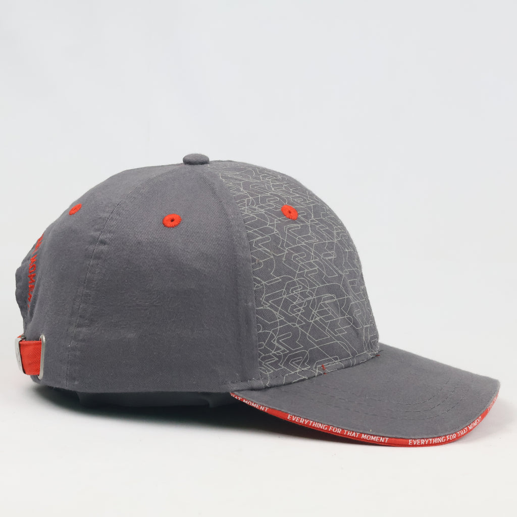 Thrifted Rosenbauer Grey & Red Graphic Patterned Baseball Hat - Size 56-58cm