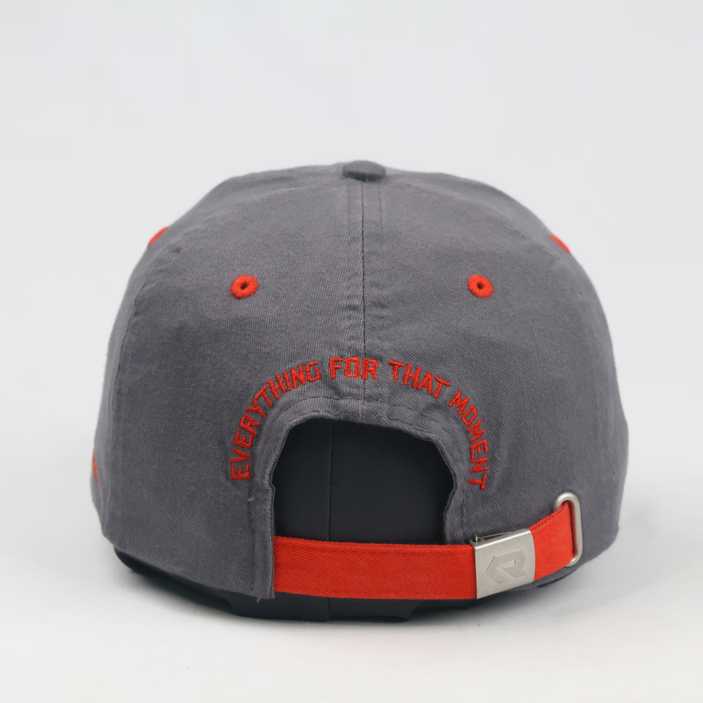 Thrifted Rosenbauer Grey & Red Graphic Patterned Baseball Hat - Size 56-58cm
