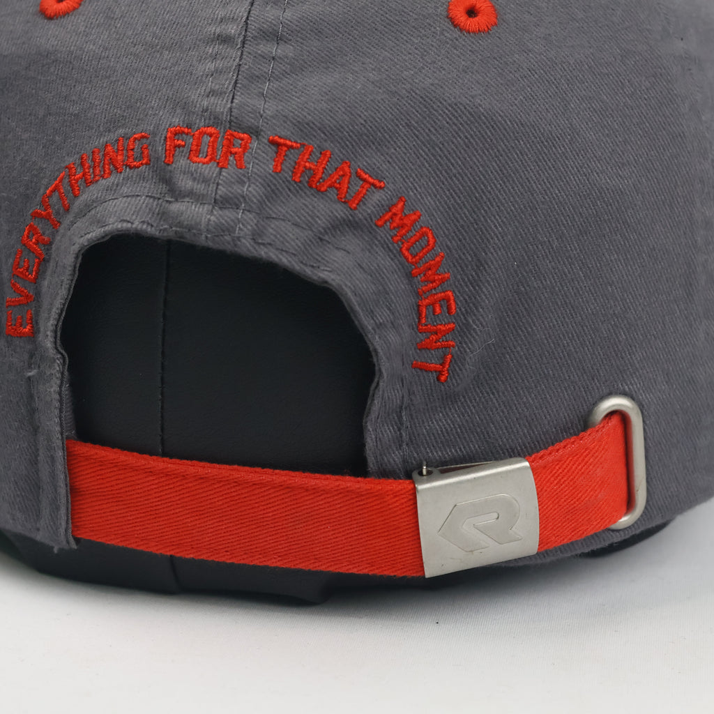 Thrifted Rosenbauer Grey & Red Graphic Patterned Baseball Hat - Size 56-58cm