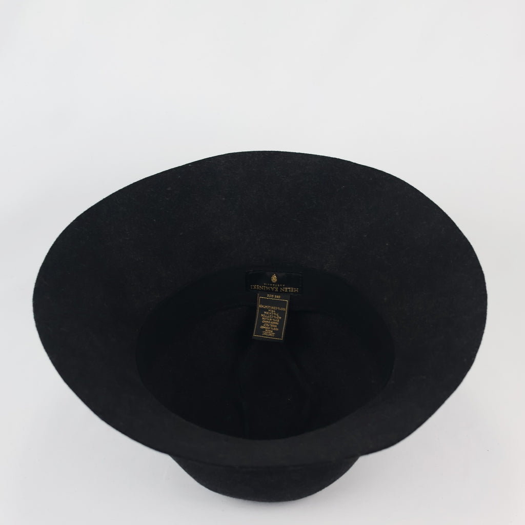 Helen Kaminski Alto 6 wool-felt Cloche Hat | Black | FARFETCH IN Thrifted Hat