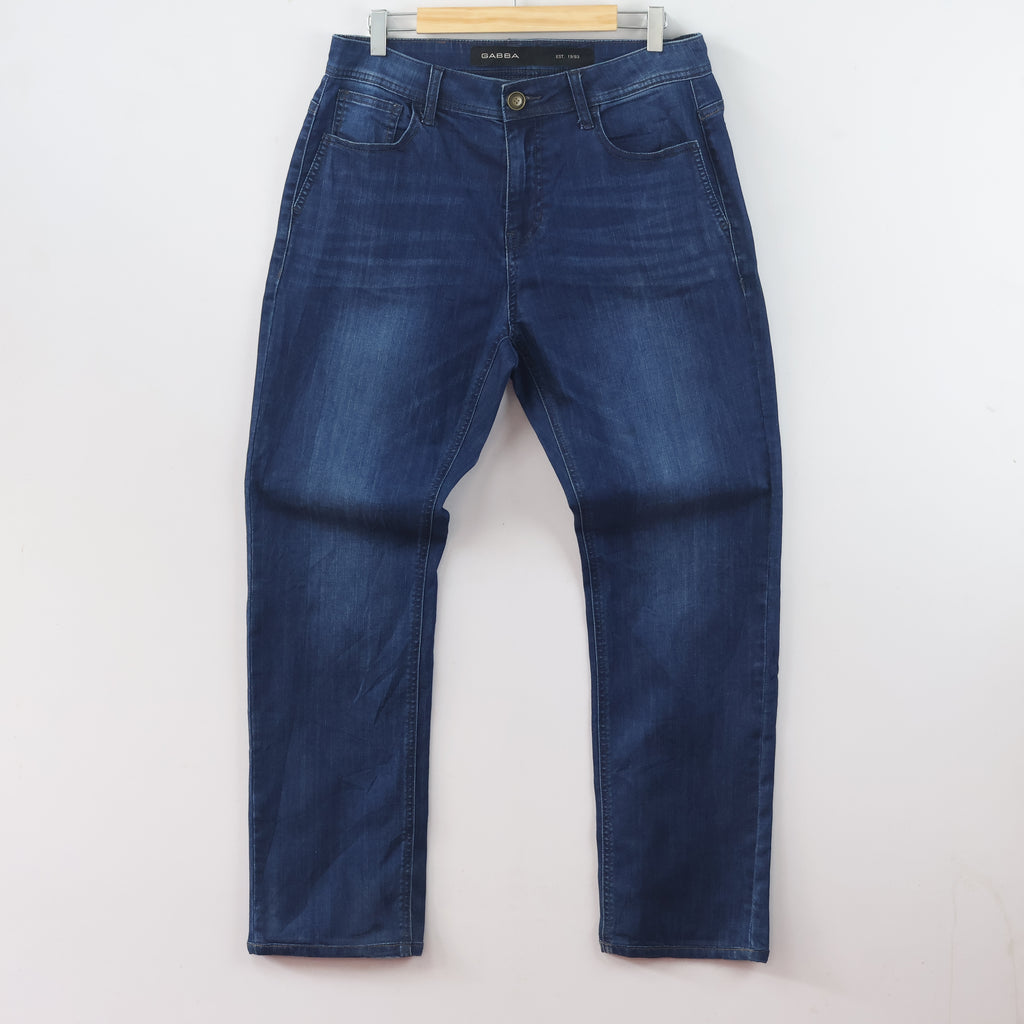 Thrifted Men's Gabba Dark Blue Slim Denim Trousers Waist:32/ J1094