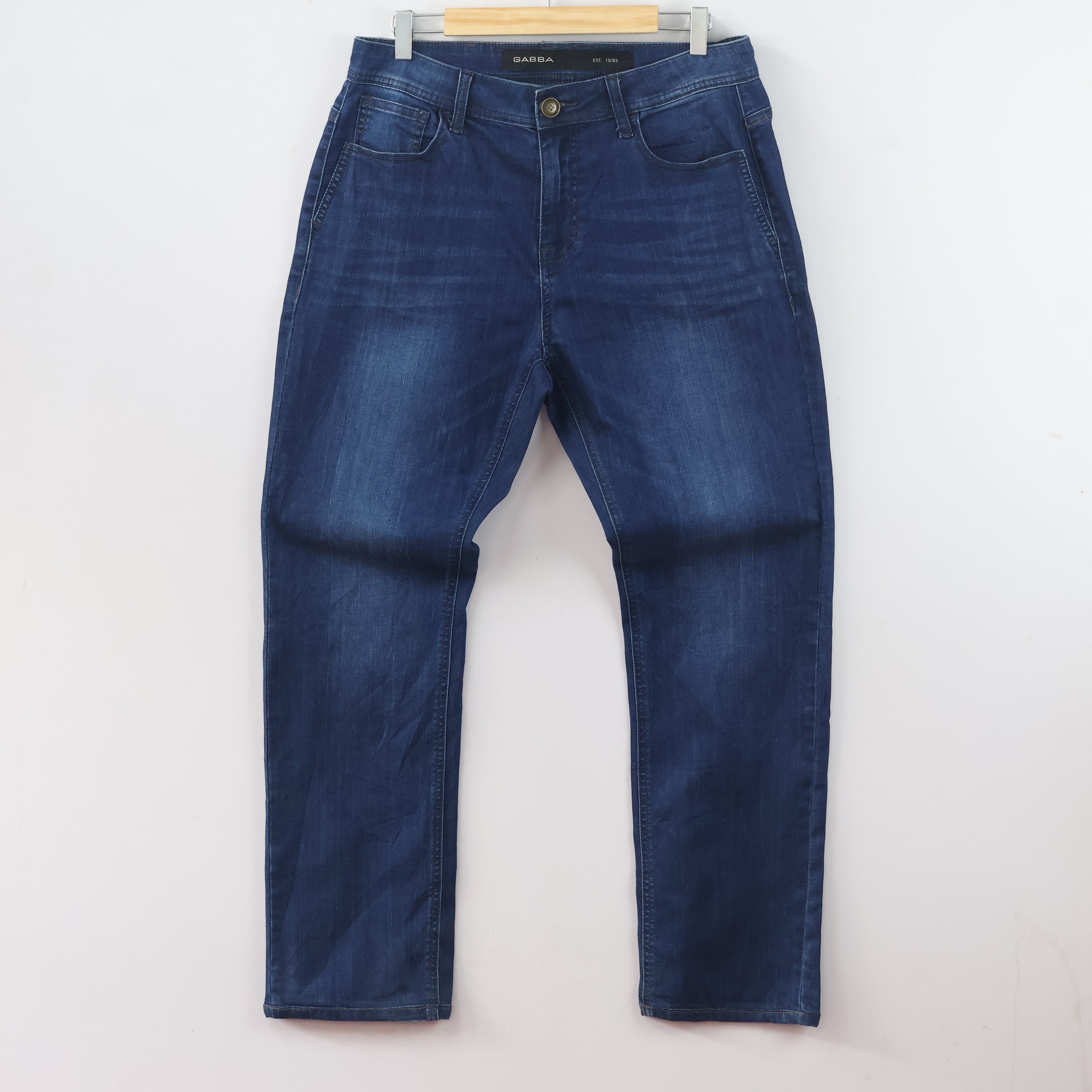 Thrifted Men's Gabba Dark Blue Slim Denim Trousers Waist:32/ J1094