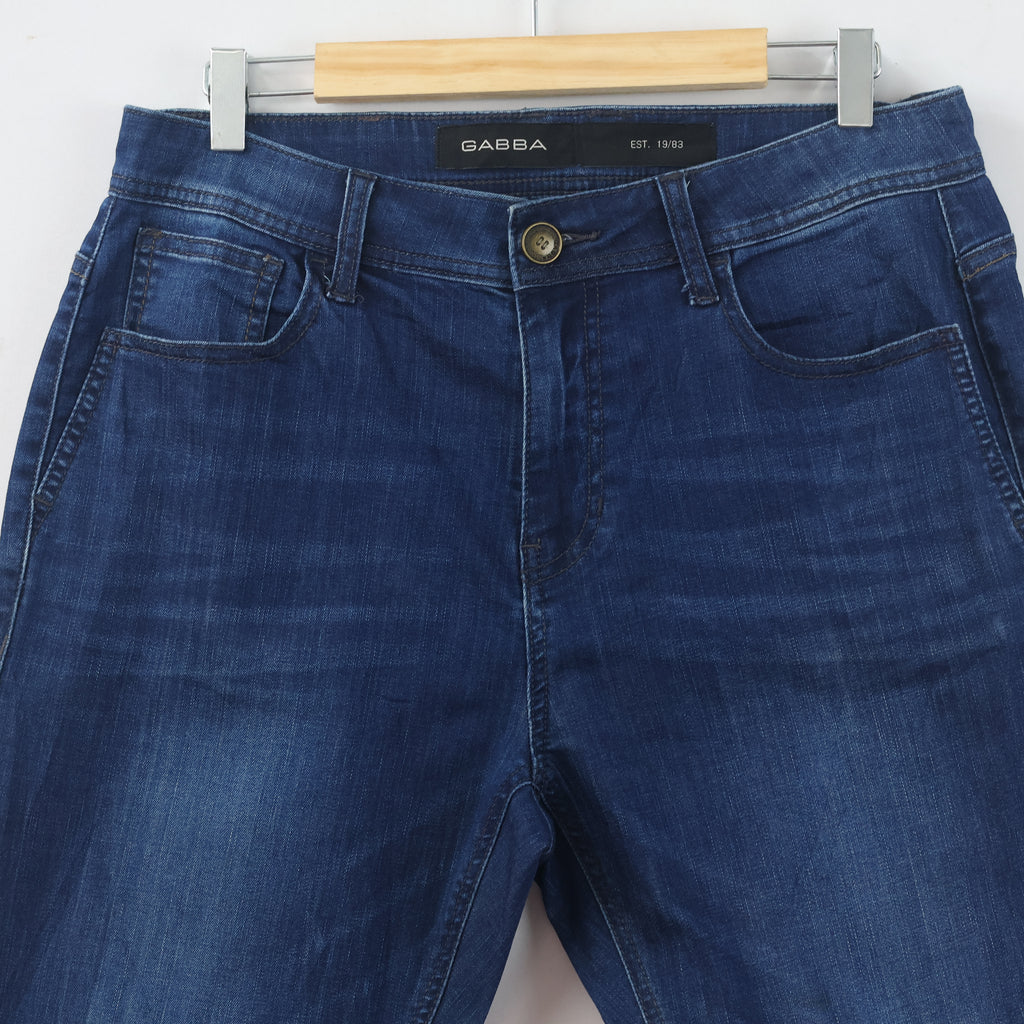 Thrifted Men's Gabba Dark Blue Slim Denim Trousers Waist:32/ J1094