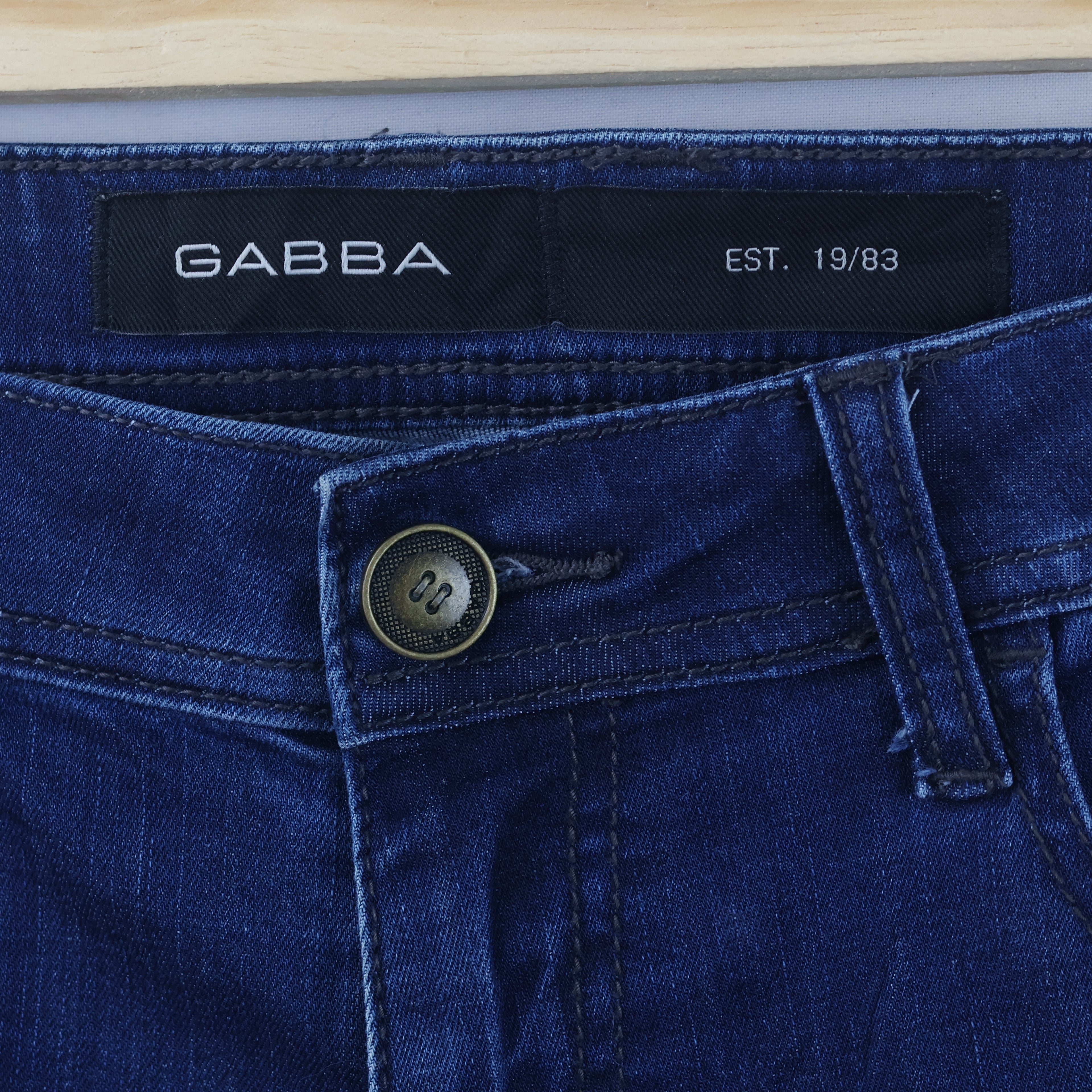 Thrifted Men's Gabba Dark Blue Slim Denim Trousers Waist:32/ J1094