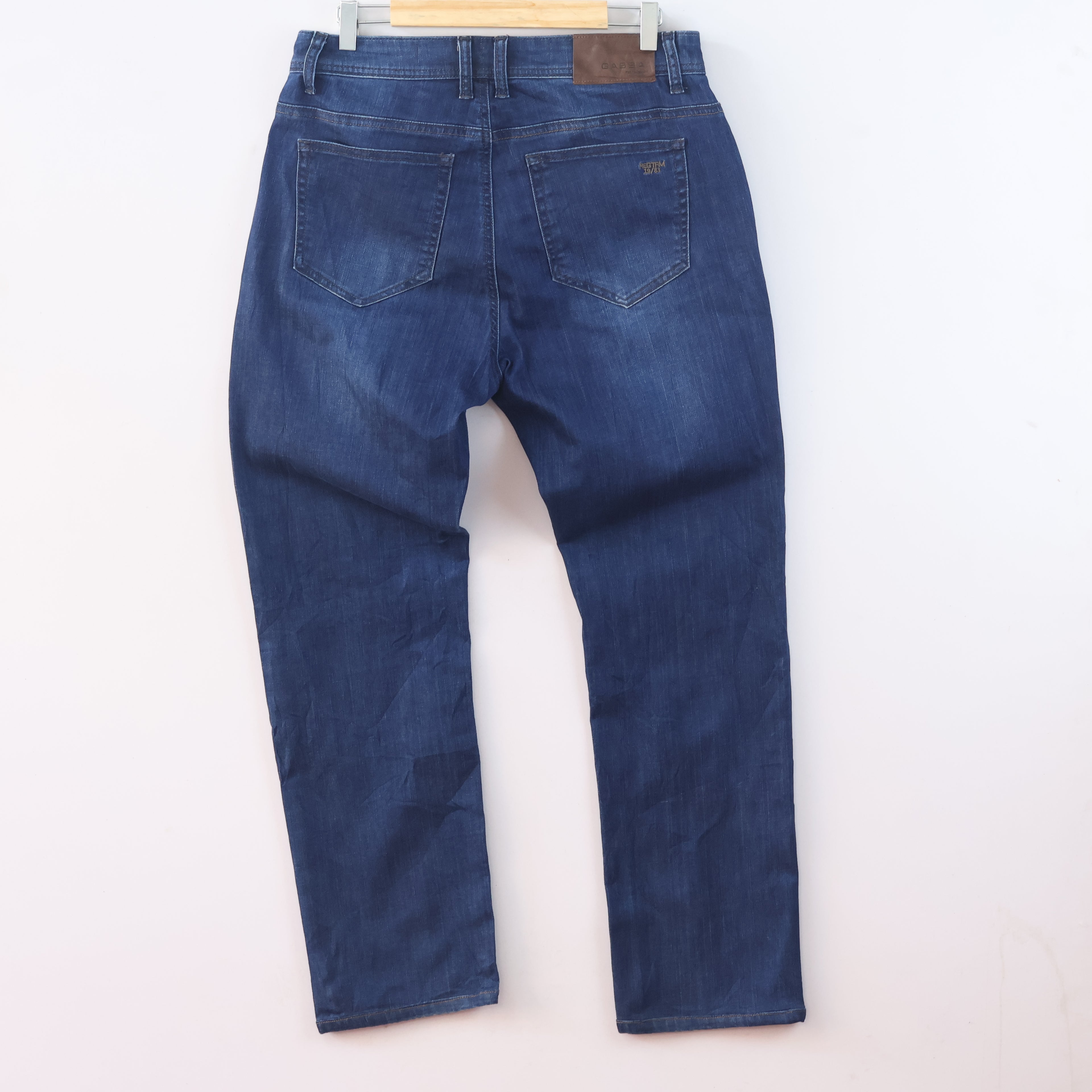 Thrifted Men's Gabba Dark Blue Slim Denim Trousers Waist:32/ J1094