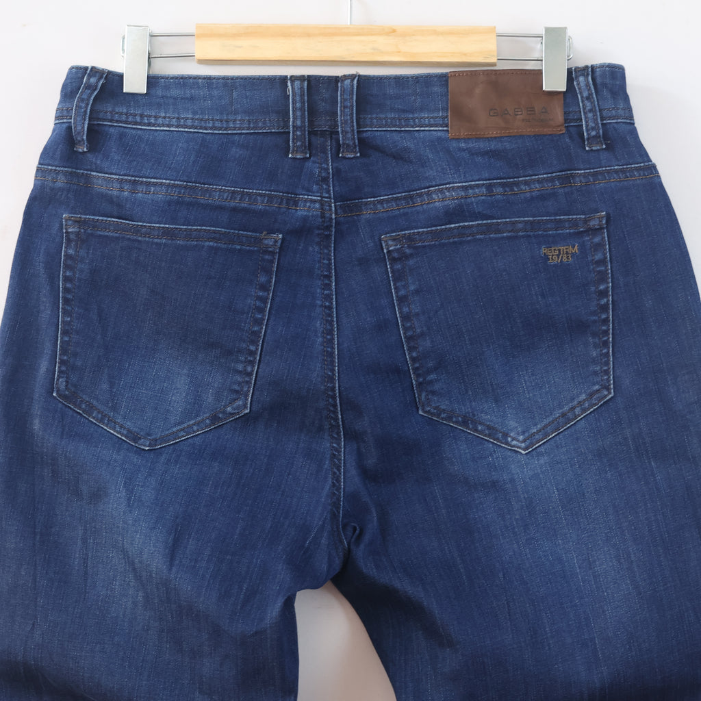Thrifted Men's Gabba Dark Blue Slim Denim Trousers Waist:32/ J1094