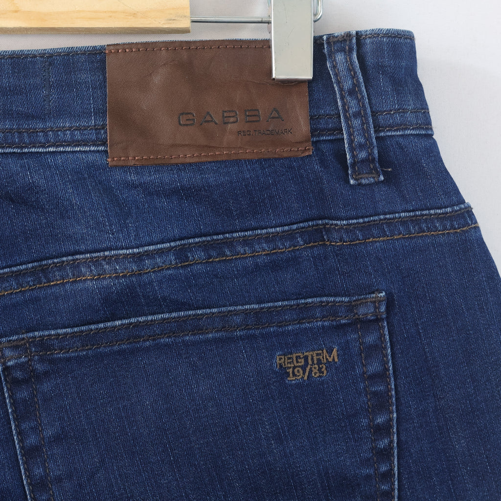 Thrifted Men's Gabba Dark Blue Slim Denim Trousers Waist:32/ J1094