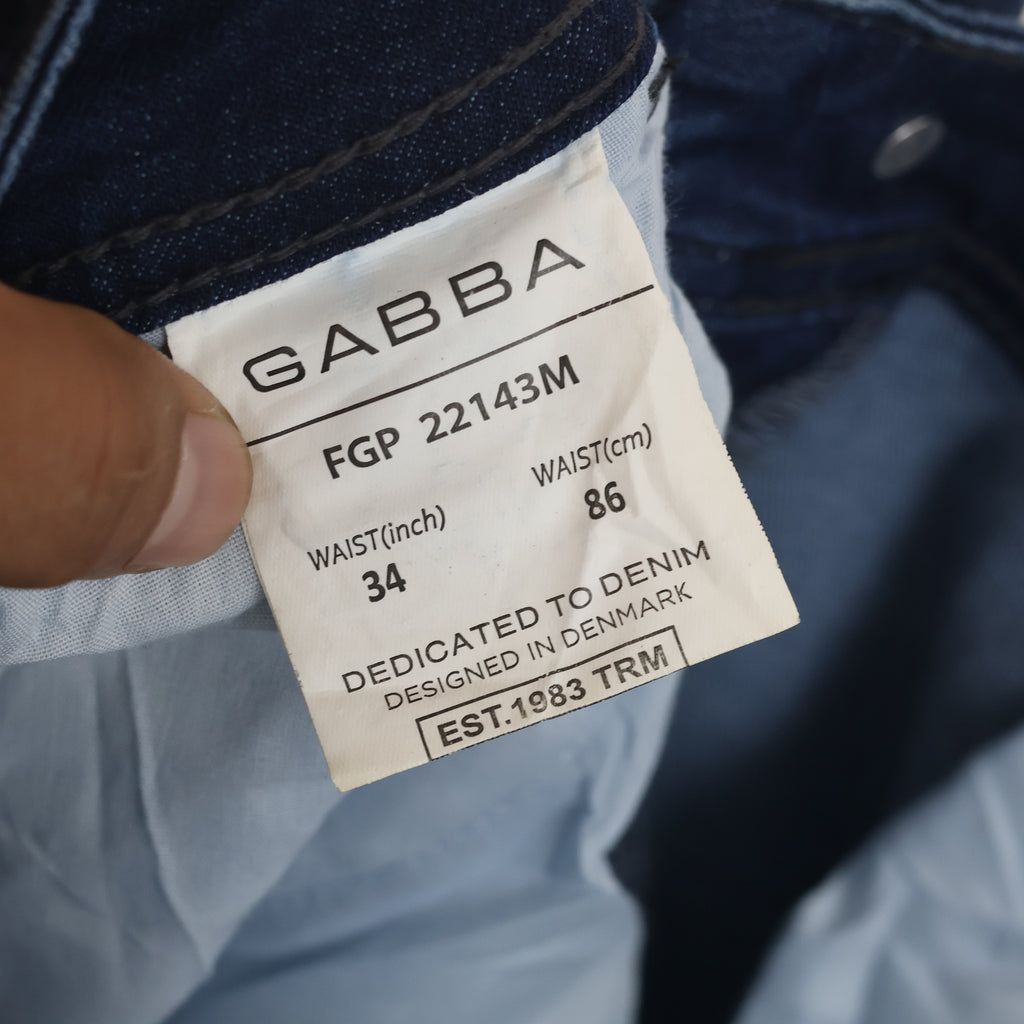 Thrifted Men's Gabba Dark Blue Slim Denim Trousers Waist:32/ J1094