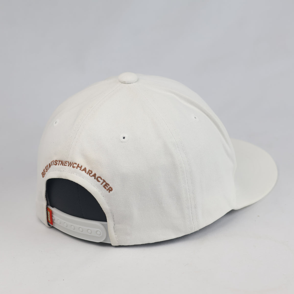 Thrifted BANC White Cotton Flat Brim Snapback (Size 56–58 cm) | 10991