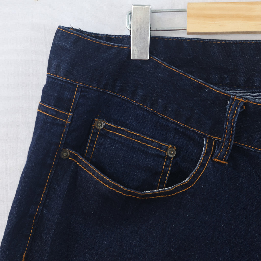 Thrifted Men's NII Indigo Denim Dark Blue Trousers Waist: 38/ J1095
