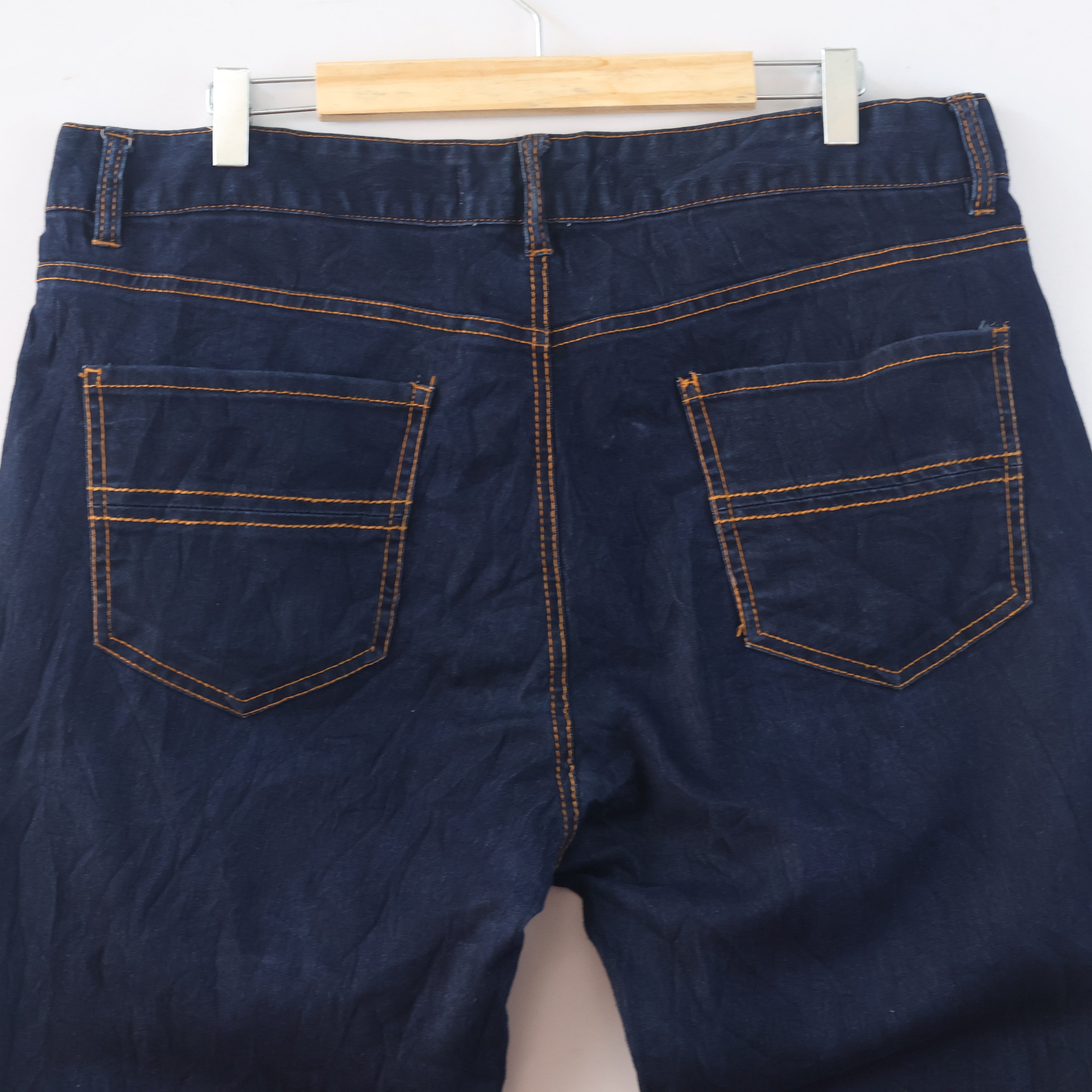 Thrifted Men's NII Indigo Denim Dark Blue Trousers Waist: 38/ J1095