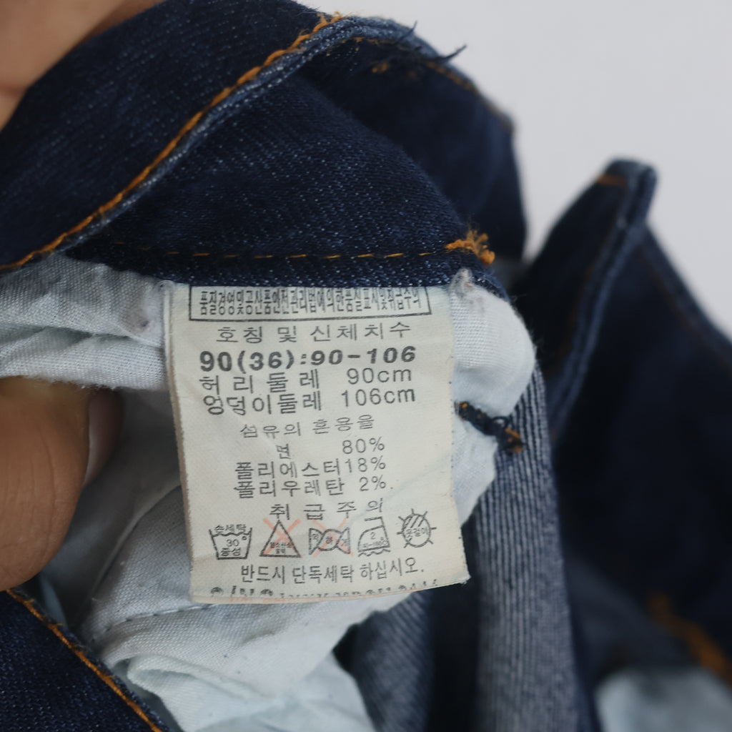 Thrifted Men's NII Indigo Denim Dark Blue Trousers Waist: 38/ J1095