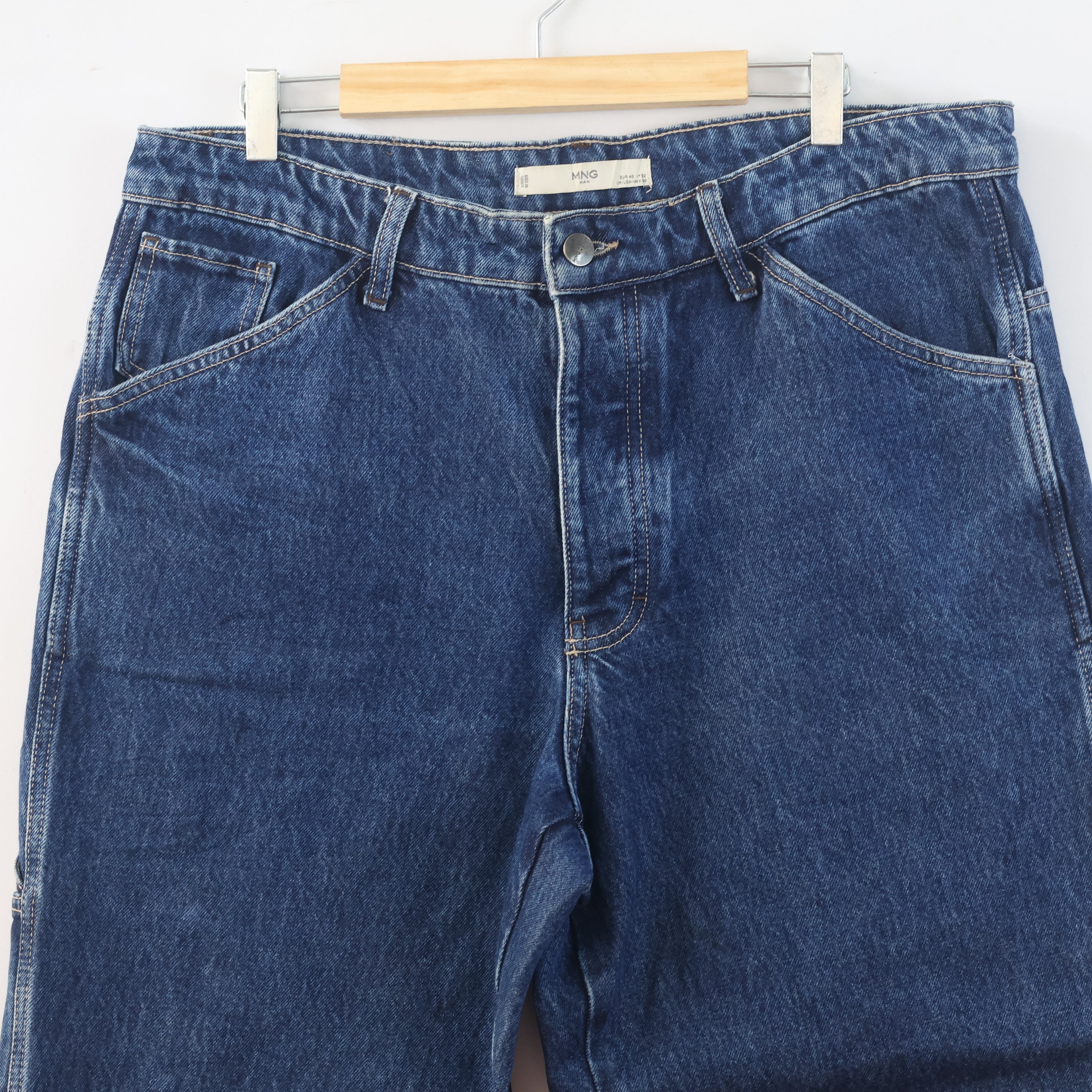Thrifted Men's Mango Casual Dark Wash Denim Waist: 36/ J1096