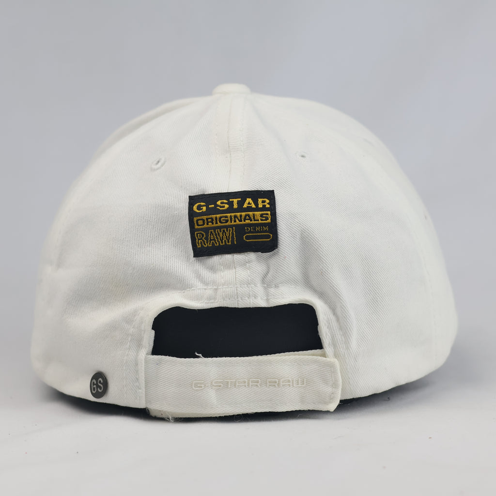 Thrifted Classic White G-Star RAW Logo Cap - Adjustable Winter-Ready Fit 57-59cm |10997