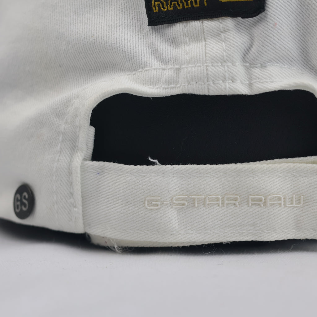 Thrifted Classic White G-Star RAW Logo Cap - Adjustable Winter-Ready Fit 57-59cm |10997