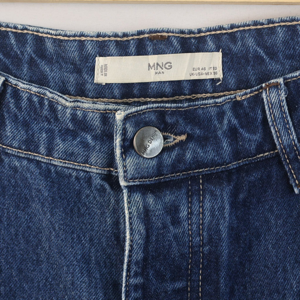 Thrifted Men's Mango Casual Dark Wash Denim Waist: 36/ J1096