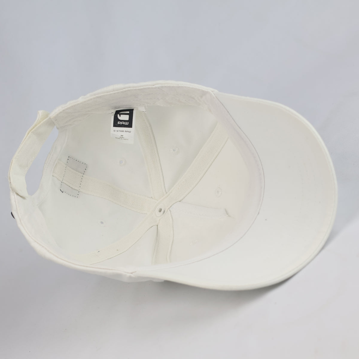 Thrifted Classic White G-Star RAW Logo Cap - Adjustable Winter-Ready Fit 57-59cm |10997