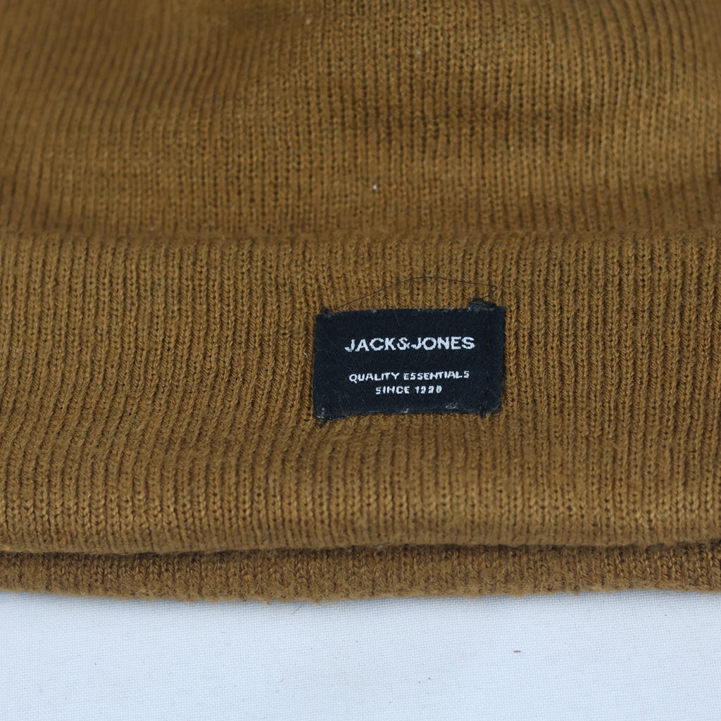 Thrifted  Jack & Jones Brown Acrylic Watch Beanie Hat (Adult)