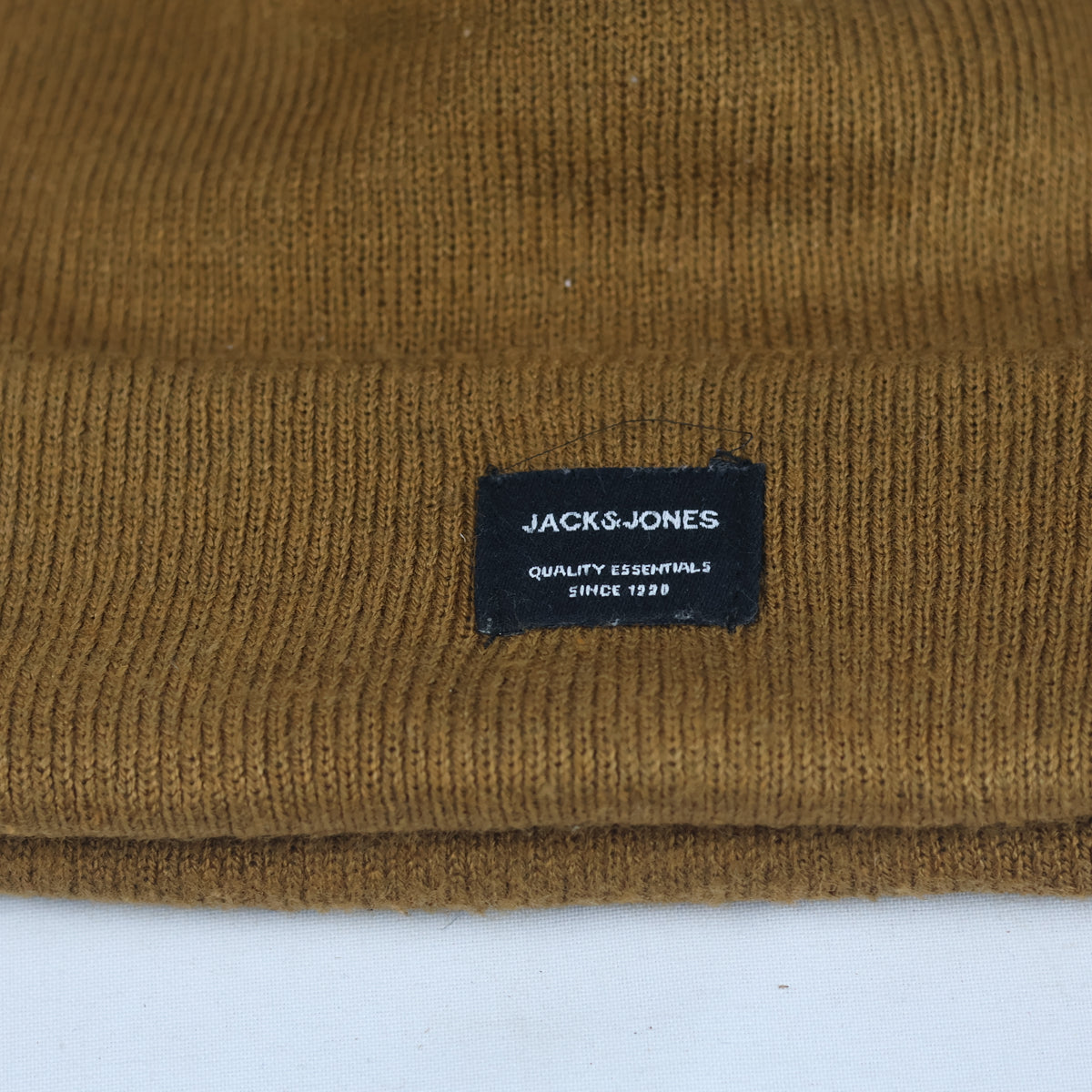 Thrifted  Jack & Jones Brown Acrylic Watch Beanie Hat (Adult)