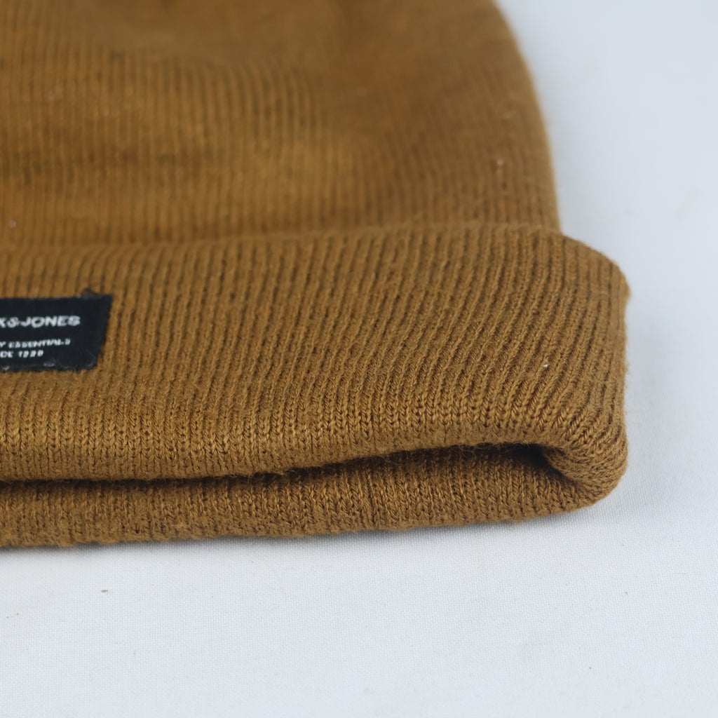 Thrifted  Jack & Jones Brown Acrylic Watch Beanie Hat (Adult)
