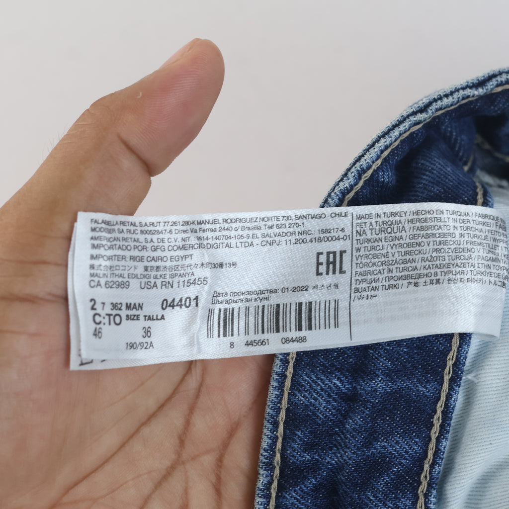 Thrifted Men's Mango Casual Dark Wash Denim Waist: 36/ J1096