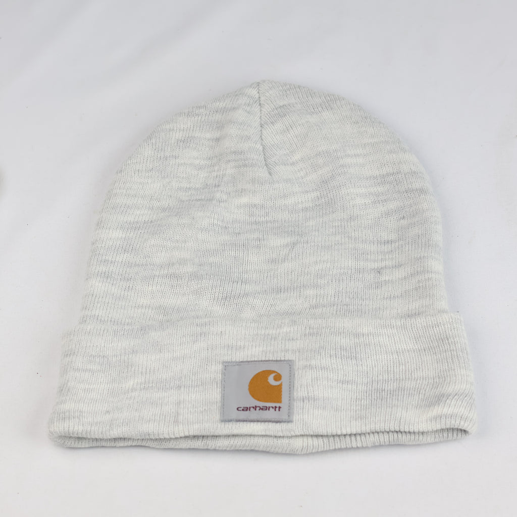 Thrifted Carhartt Knit Watch Hat Grey Heather Beanie (One Size Fits All)