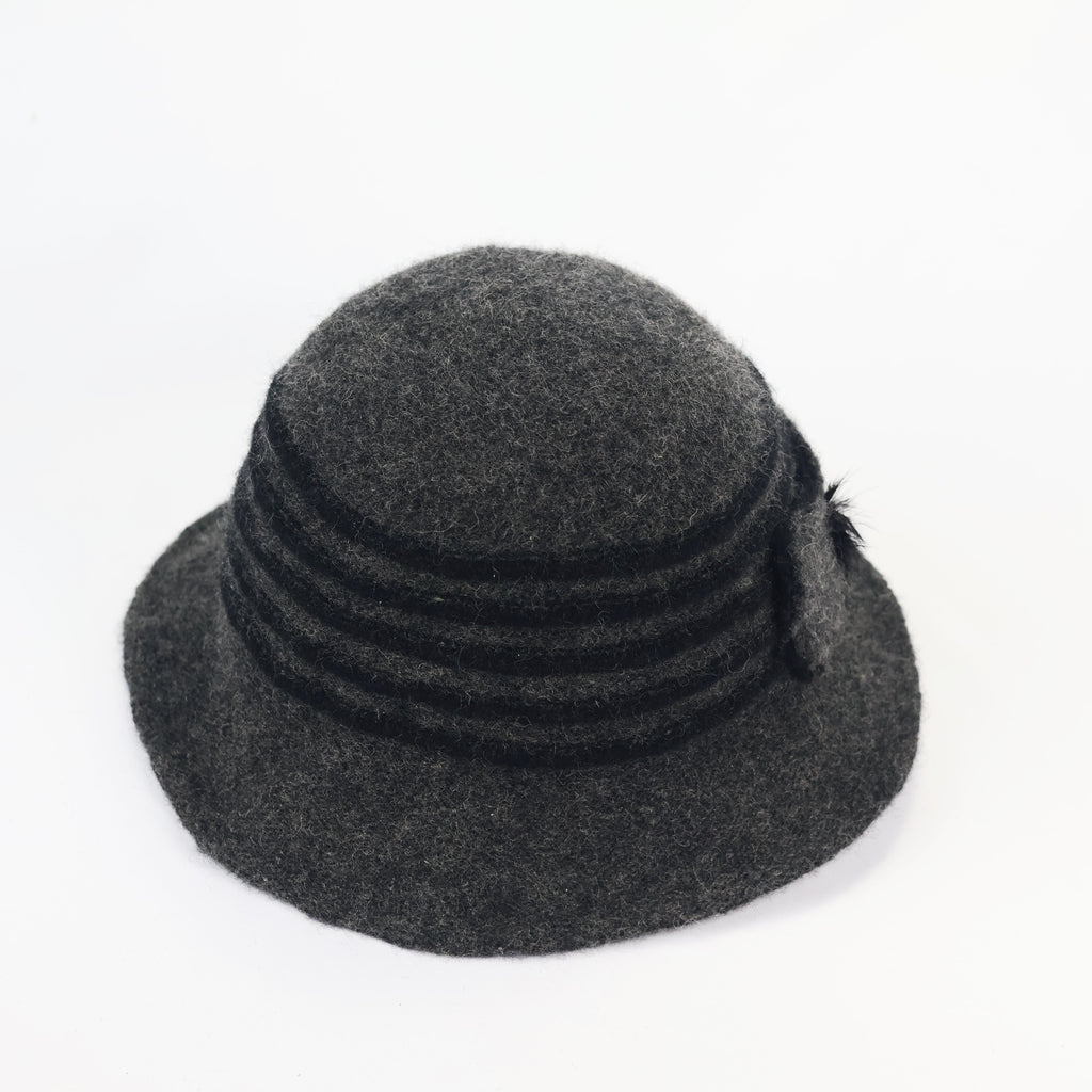 AGATHA Women’s Premium Brown Wool Winter Thrifted Hat - Warm Natural Knit Hat