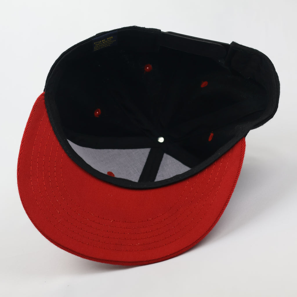 Vintage SpeedyRC Two-Tone Snapback - Red & Black Racing Cap