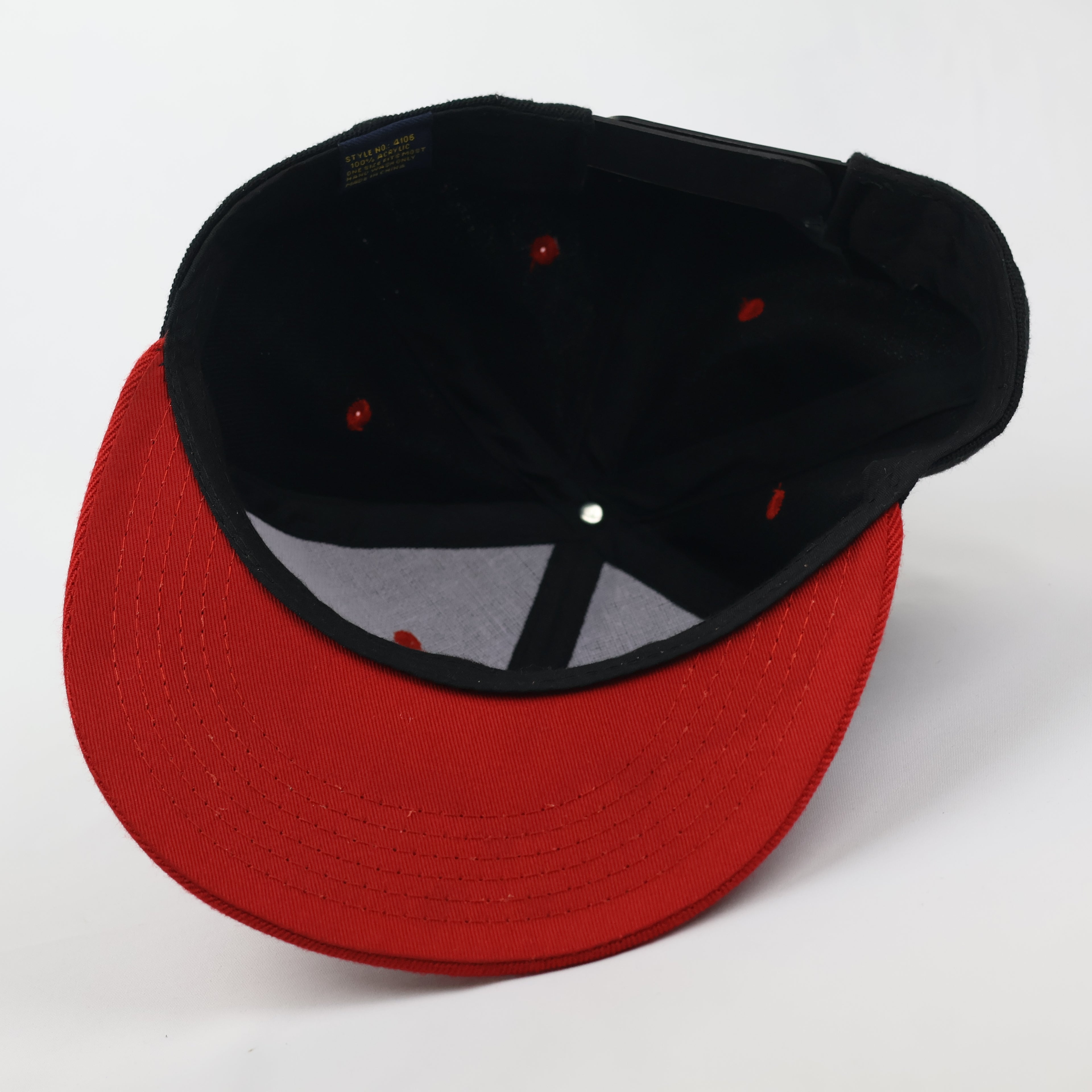 Vintage SpeedyRC Two-Tone Snapback - Red & Black Racing Cap