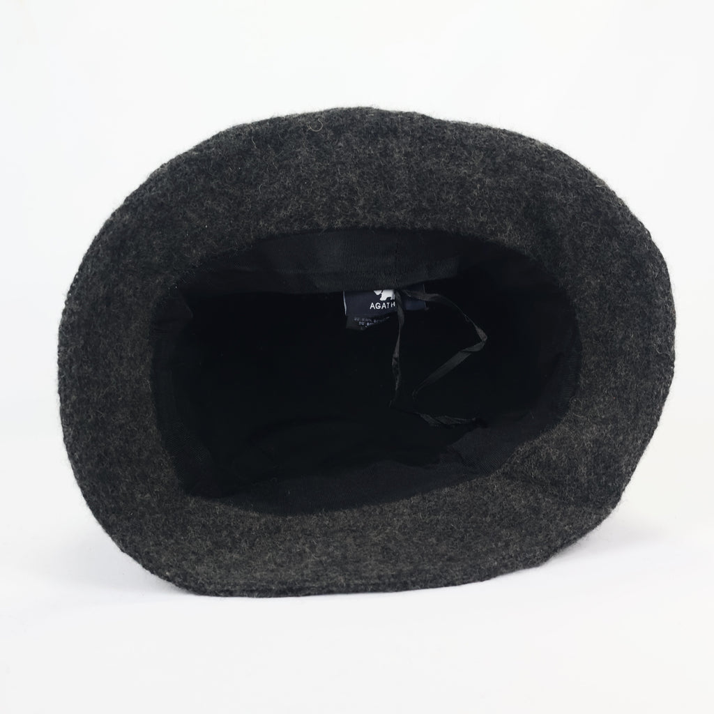 AGATHA Women’s Premium Brown Wool Winter Thrifted Hat - Warm Natural Knit Hat