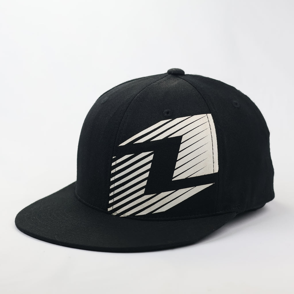 Retro ONE Industries Embroidered Moto Cap - Black & White S-M