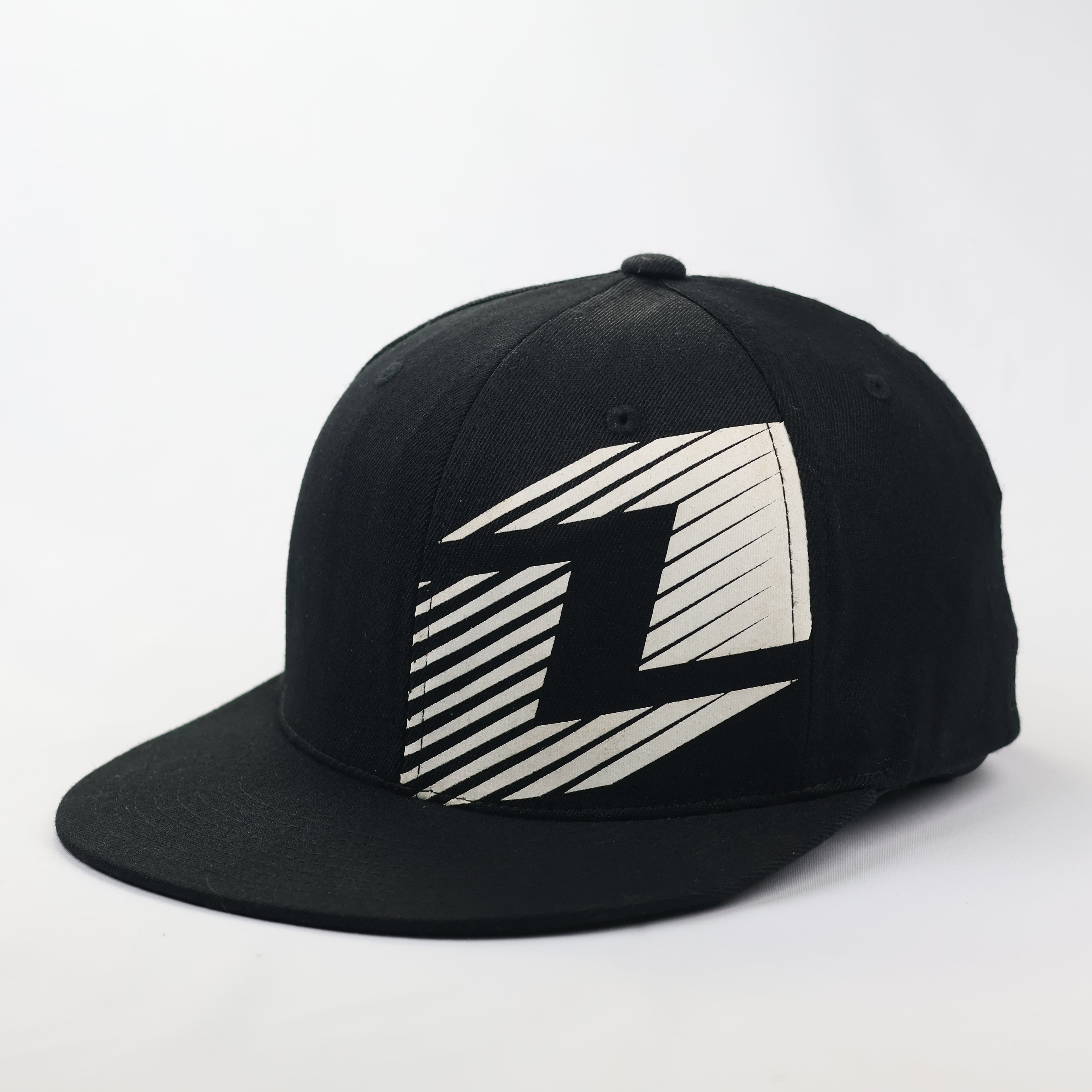 Retro ONE Industries Embroidered Moto Cap - Black & White S-M
