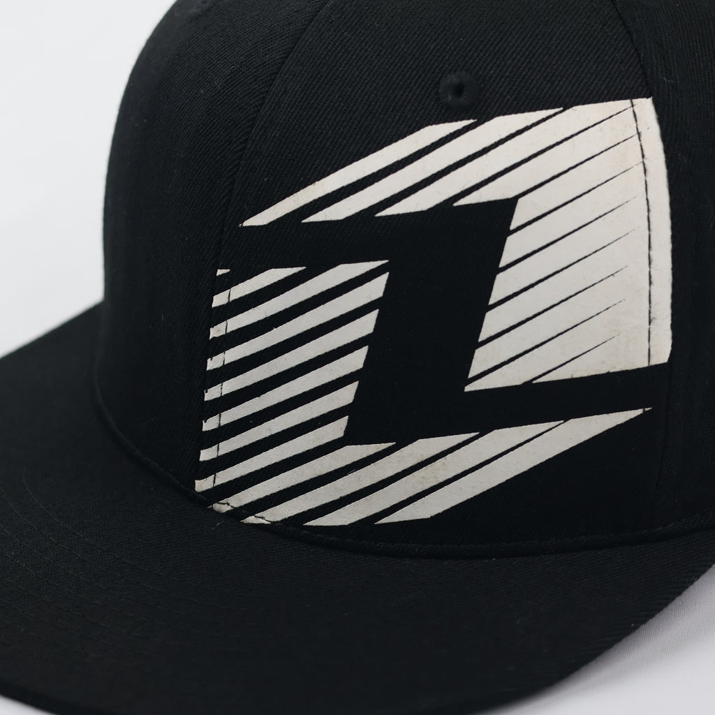 Retro ONE Industries Embroidered Moto Cap - Black & White S-M